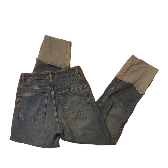 WAREHOUSE Turn Up Frayed Hem Jeans cuffed denim size 26 - Picture 8 of 9